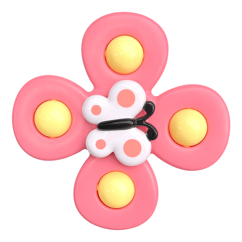 3 Baby Suction Spinner Toys Rotating Sensory Animal Set - Babies Mall