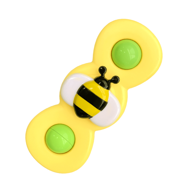 3 Baby Suction Spinner Toys Rotating Sensory Animal Set - Babies Mall