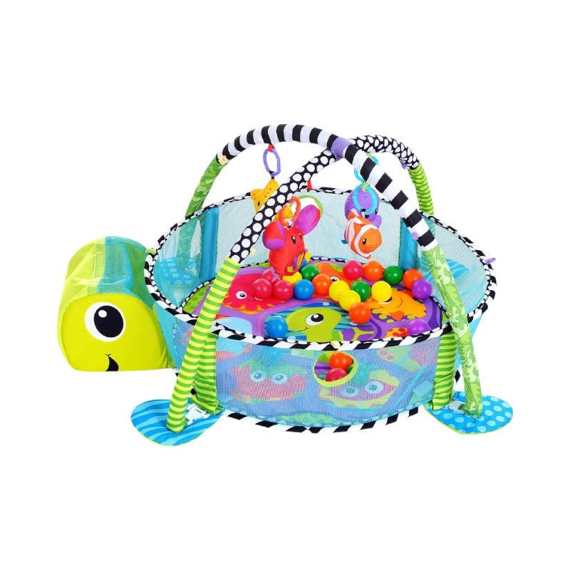 3 - in - 1 Baby Play Mat with Ball Pool, Hanging Toys - Babies Mall