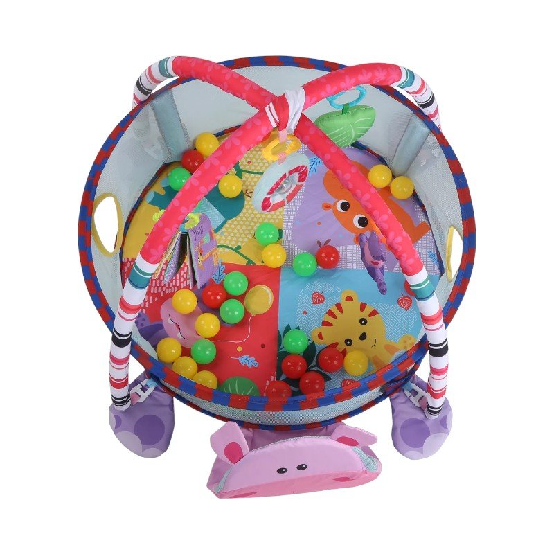 3 - in - 1 Baby Play Mat with Ball Pool, Hanging Toys - Babies Mall