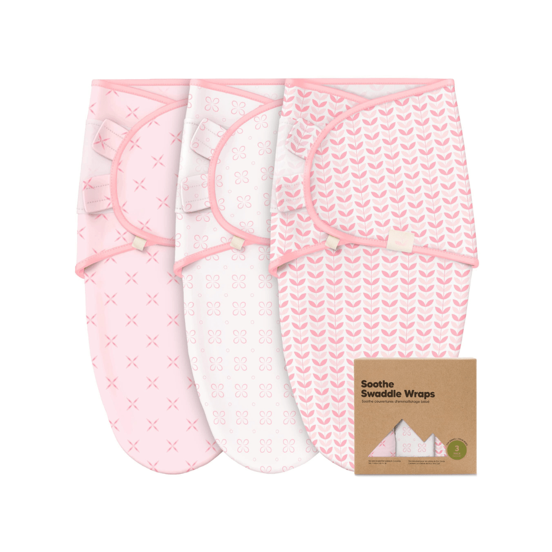 3 Pack Organic Cotton Baby Swaddle Sack with Hook - and - Loop Closure - Babies Mall