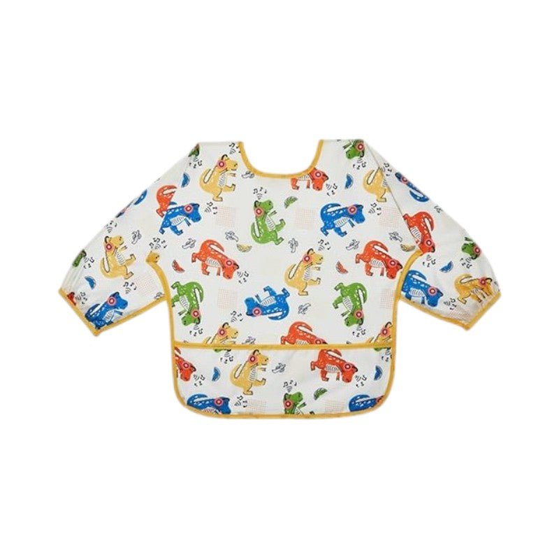5 - Pack Waterproof Long - Sleeve Bibs, Stain - Resistant & Adjustable - Babies Mall