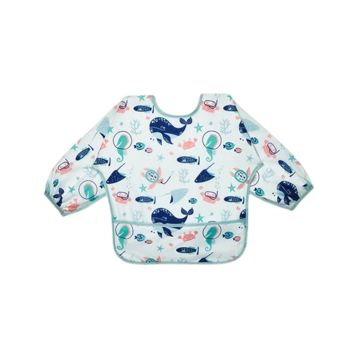 5 - Pack Waterproof Long - Sleeve Bibs, Stain - Resistant & Adjustable - Babies Mall