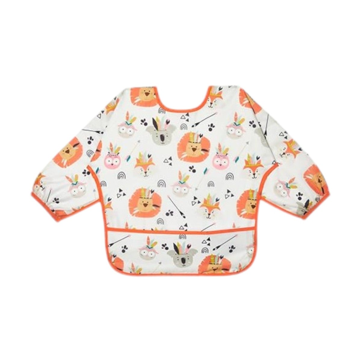 5 - Pack Waterproof Long - Sleeve Bibs, Stain - Resistant & Adjustable - Babies Mall