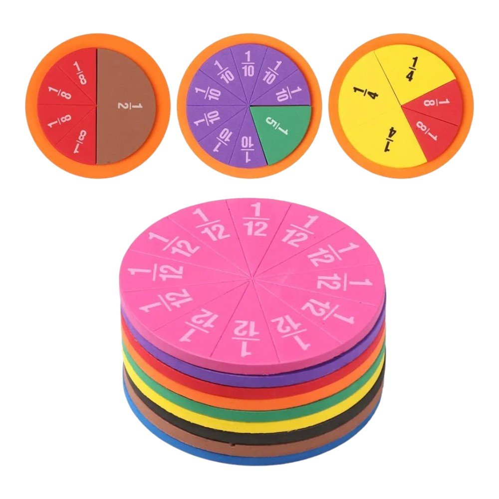 51 - Pieces Fraction Set - Visual Learning for Math Mastery - Babies Mall