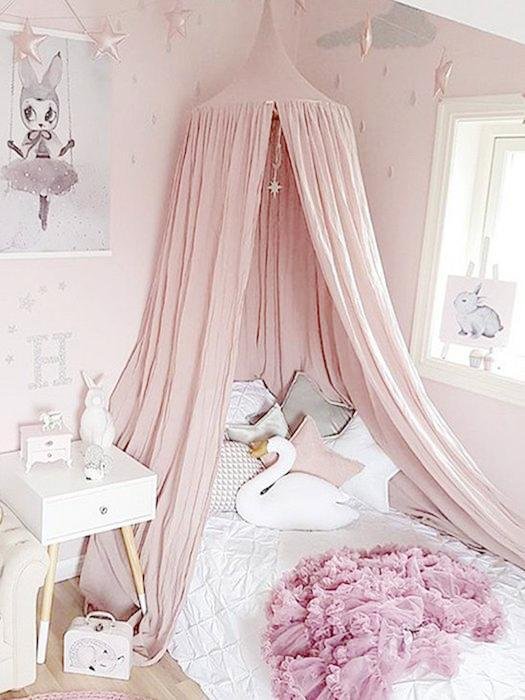9ft Baby Canopy in Chiffon Cotton, Hanging Tent for Bedroom Nursery - Babies Mall