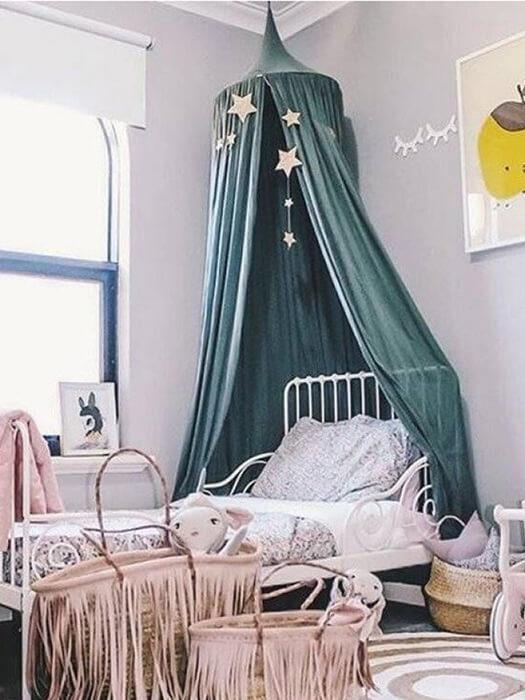 9ft Baby Canopy in Chiffon Cotton, Hanging Tent for Bedroom Nursery - Babies Mall