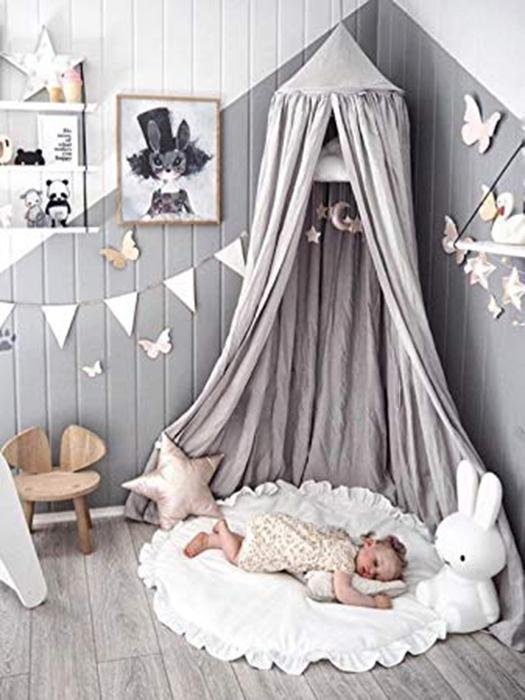 9ft Baby Canopy in Chiffon Cotton, Hanging Tent for Bedroom Nursery - Babies Mall