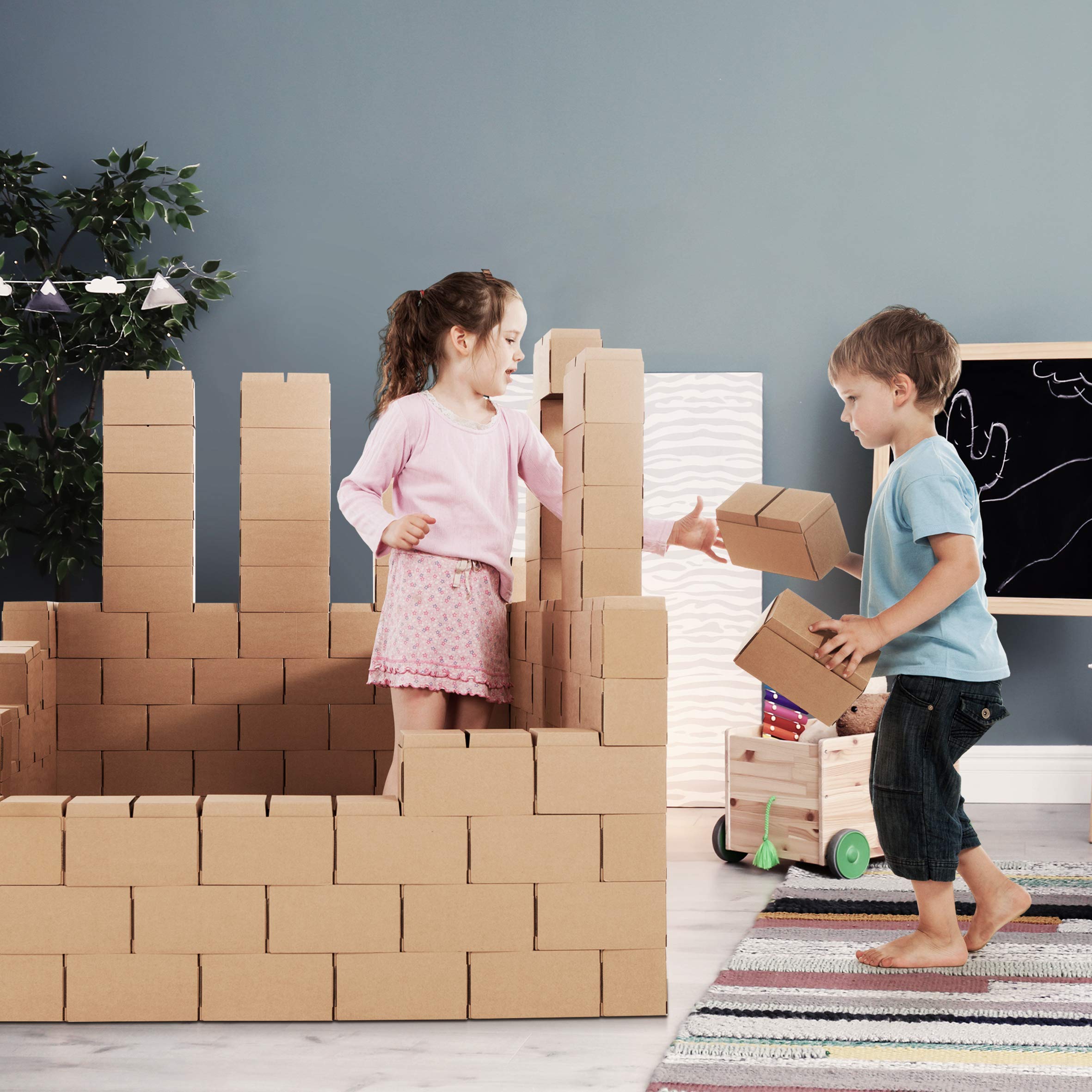 XXL Stackable Cardboard Blocks – Different Sets of Interlocking Bricks