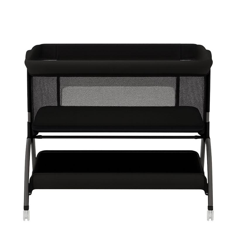 Adjustable Baby Bassinet with Drop - Down Side, Storage, and Mesh - Babies Mall