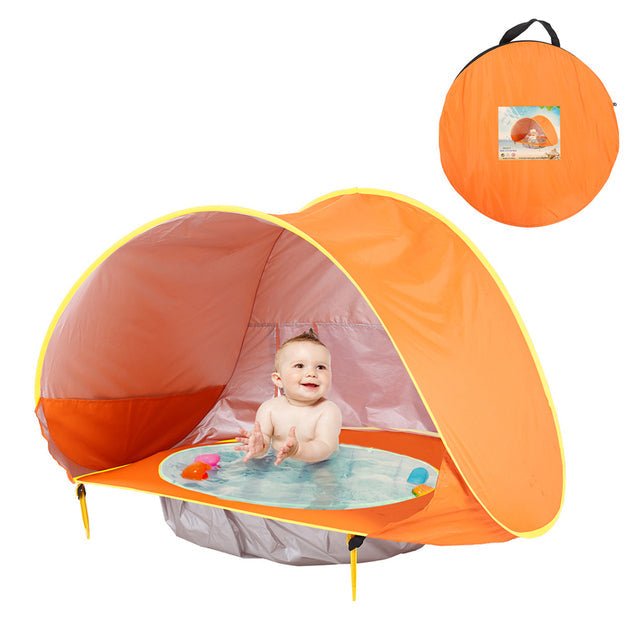 Baby Beach Tent with UV Shade, Pool & Mesh Back Panel Ventilation - Babies Mall