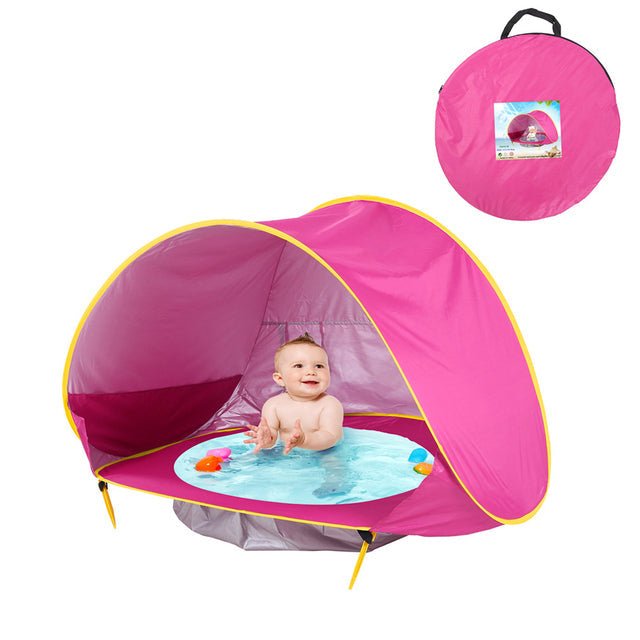 Baby Beach Tent with UV Shade, Pool & Mesh Back Panel Ventilation - Babies Mall