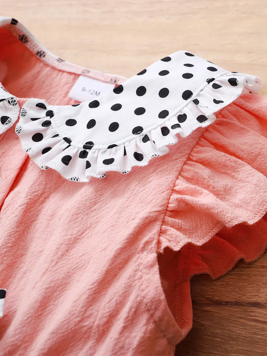 Baby Girl Cotton Bow Dress – Comfortable Everyday Style - Babies Mall