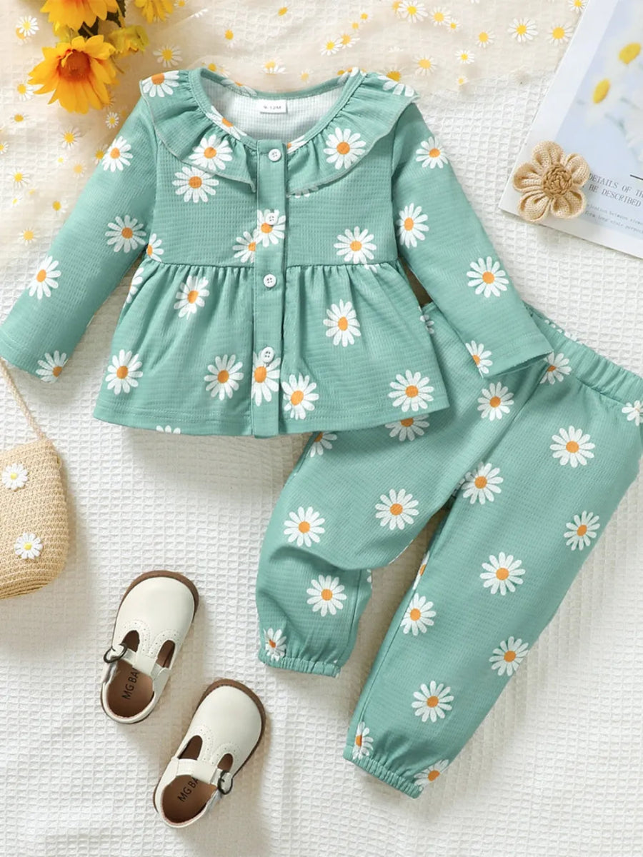 Baby Ruffled Two - Piece Outfit for Toddlers and Infants - Babies Mall