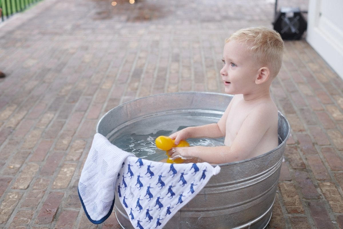 Blue Deer Cotton Washcloth Set 3PK - Babies Mall