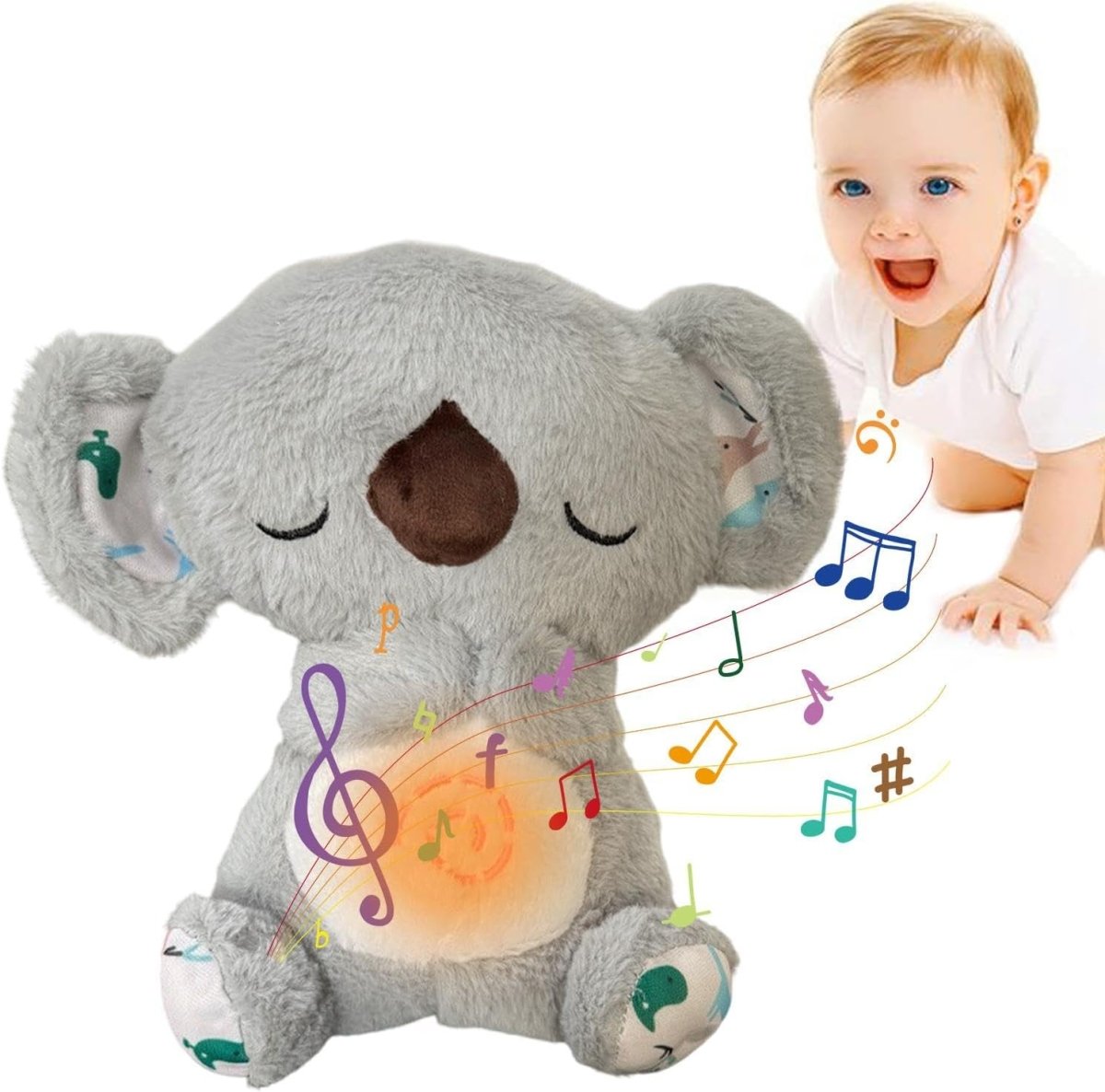 Breathing Koala Cuddly Plush, Soothing Stuffed Animal for Babies - Babies Mall