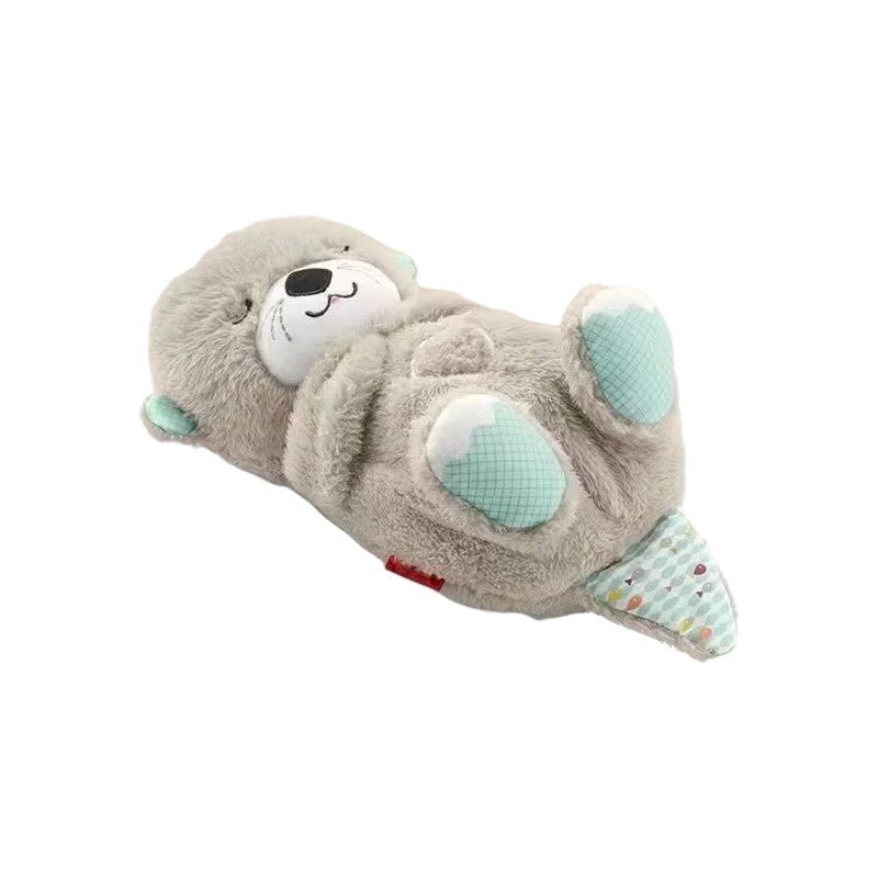 Breathing Otter Plush with Nightlight and Sounds – Baby Sleep Aid Toy - Babies Mall