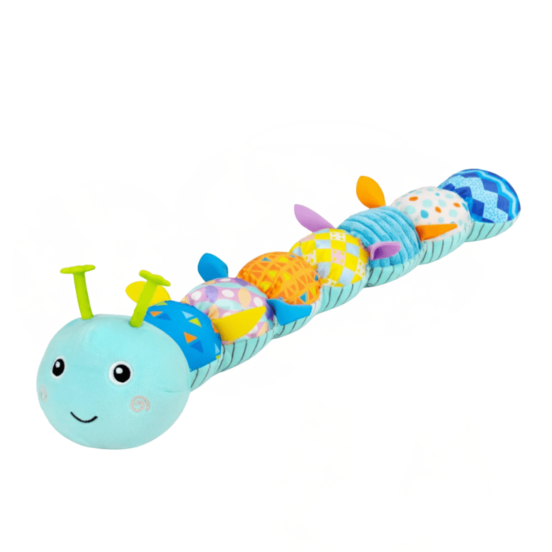 Caterpillar Plush 4 in 1 Toy with Music, Rattle, Crinkle, 0 to 12 Months - Babies Mall