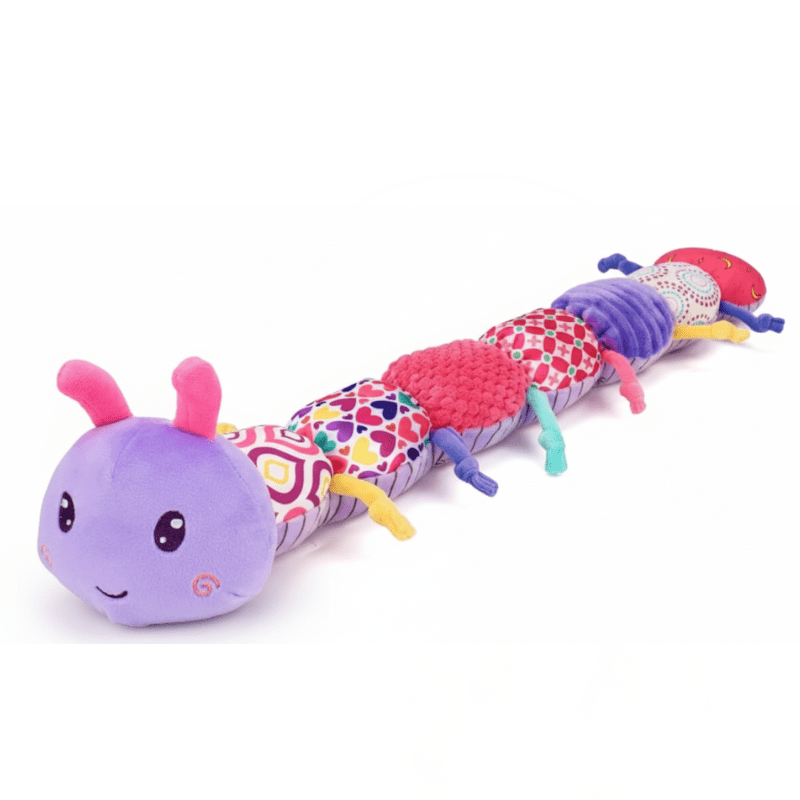Caterpillar Plush 4 in 1 Toy with Music, Rattle, Crinkle, 0 to 12 Months - Babies Mall