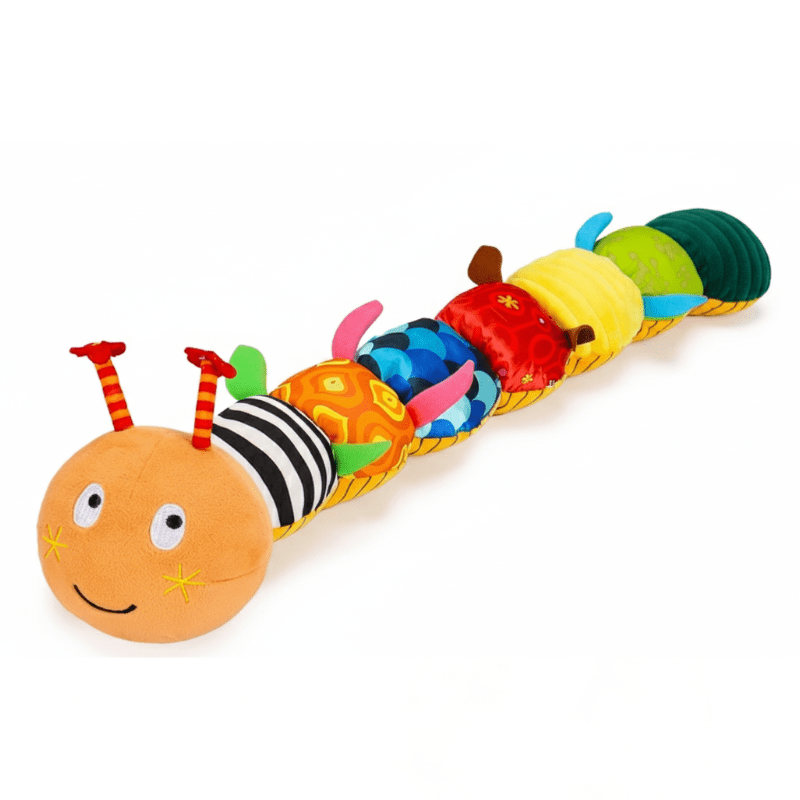 Caterpillar Plush 4 in 1 Toy with Music, Rattle, Crinkle, 0 to 12 Months - Babies Mall
