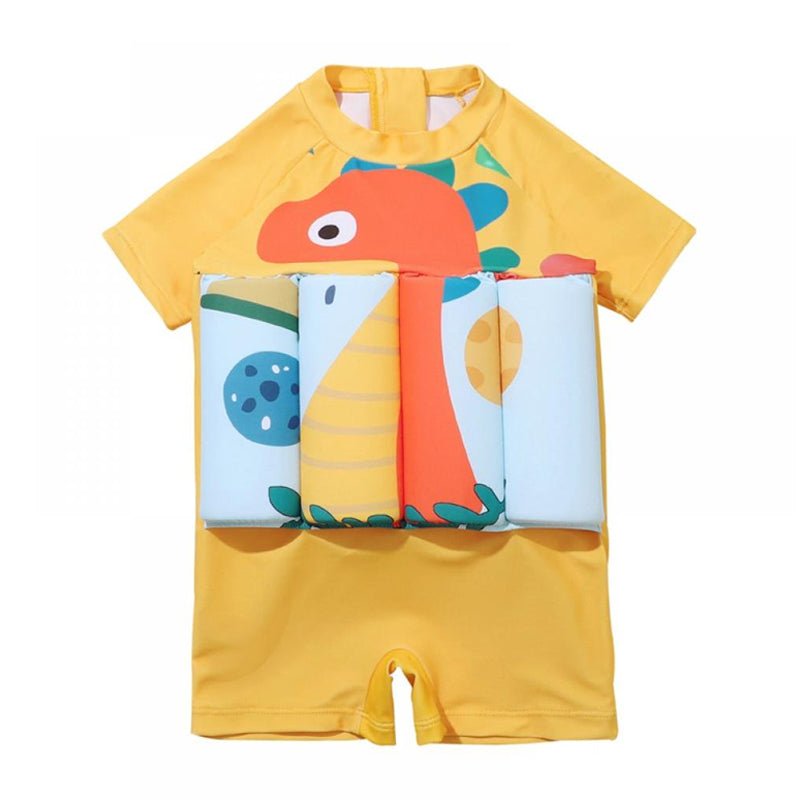 Children's Swimsuit with Removable Floats, One - Piece Rash Guard - Babies Mall