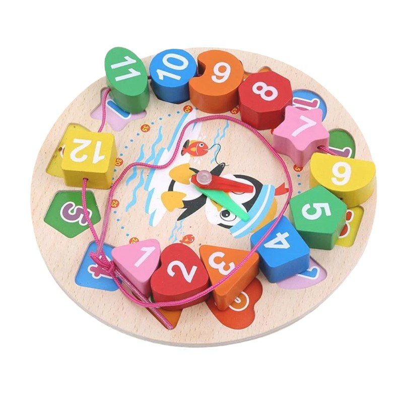 Colorful Wooden Clock for Easy Time Learning - Babies Mall