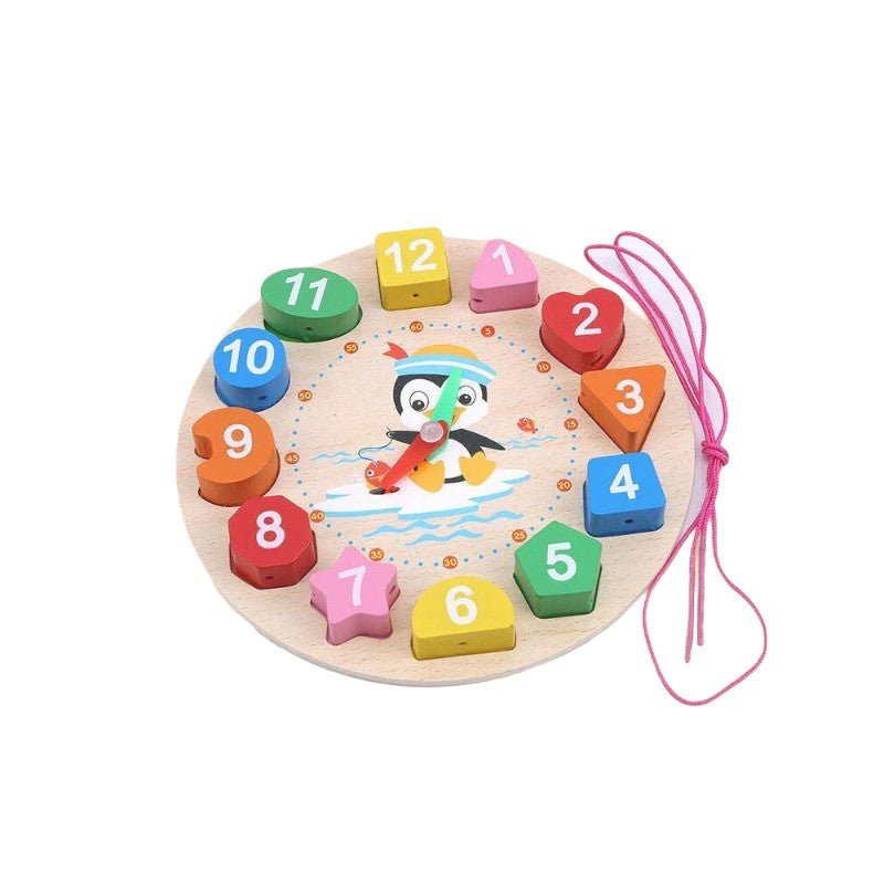 Colorful Wooden Clock for Easy Time Learning - Babies Mall