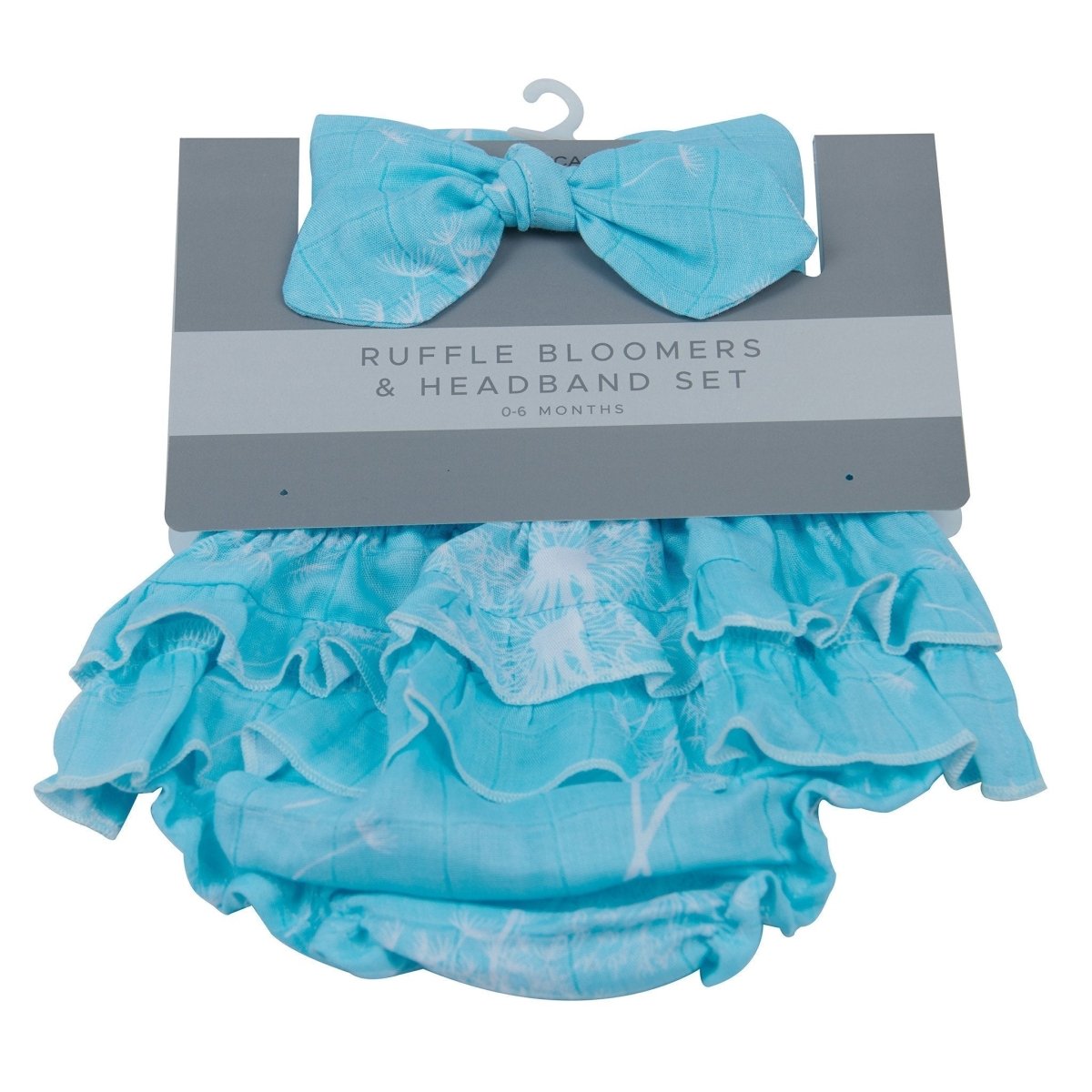 Dandelion Seeds Ruffle Bamboo Bloomer Headband Set - Babies Mall