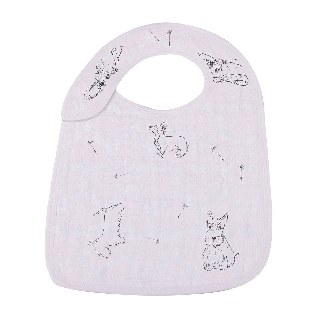 Dandelions Bamboo Muslin Snap Bibs 3PK - Babies Mall