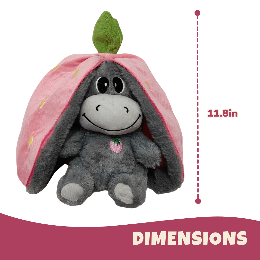 Donkey Breathing Plush – Fruit Themed Big Ears Sleep Toy with Motion - Babies Mall