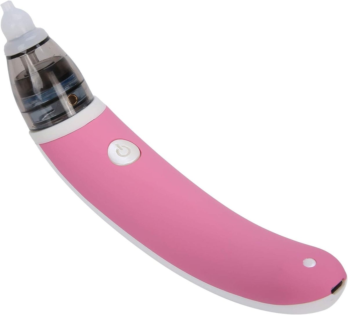 Electric Baby Nose Aspirator with Silicone Tip, Rose & White - Babies Mall