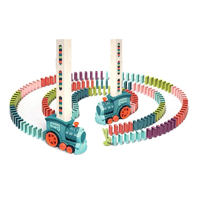Electric Domino Train – Automatic Domino Placement with Lights - Babies Mall