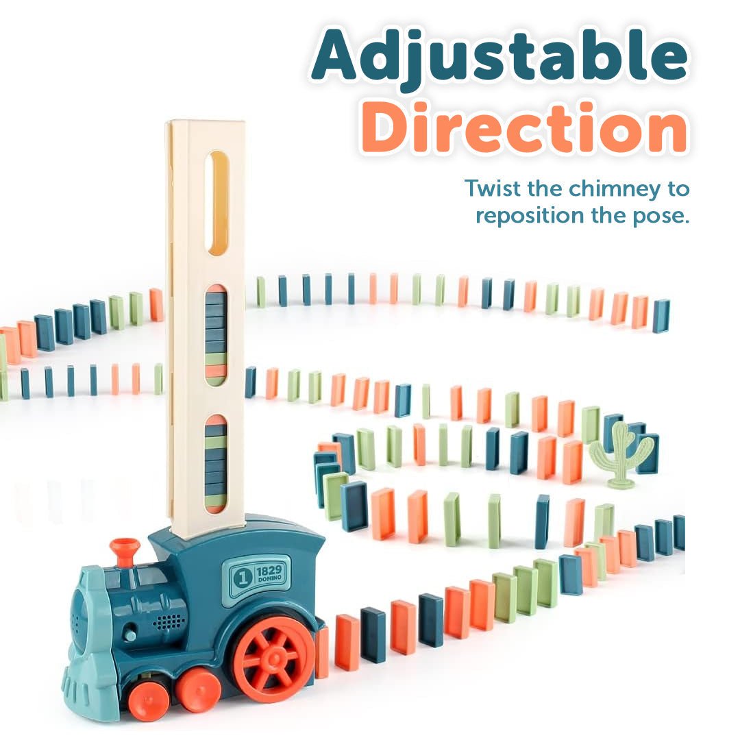 Electric Domino Train – Automatic Domino Placement with Lights - Babies Mall