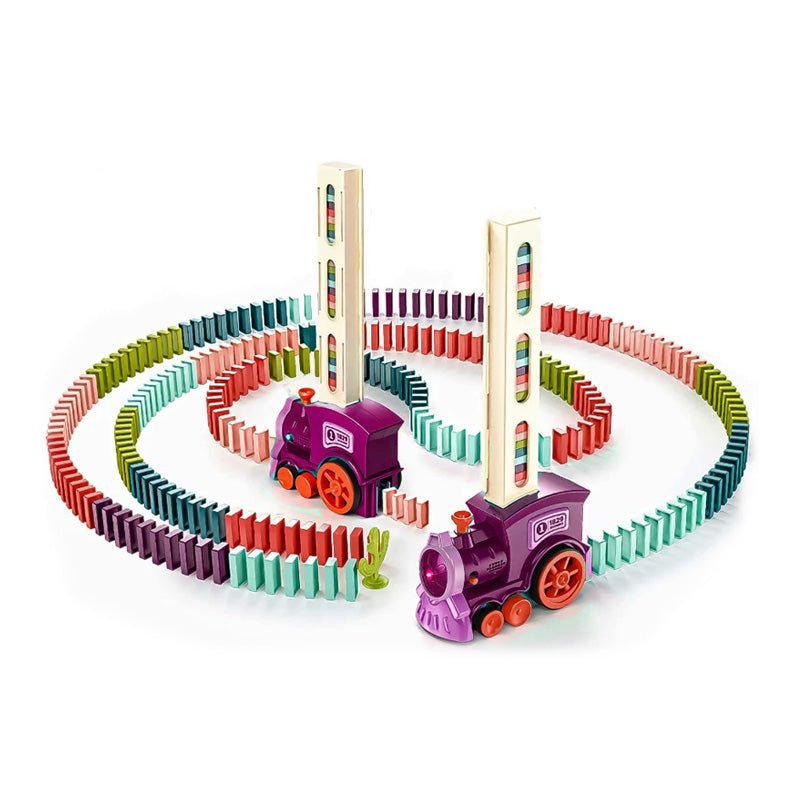 Electric Domino Train – Automatic Domino Placement with Lights - Babies Mall