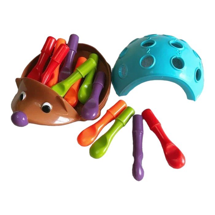 Fine Motor Hedgehog Toy with Pegs, Color Sorting and Counting Game - Babies Mall