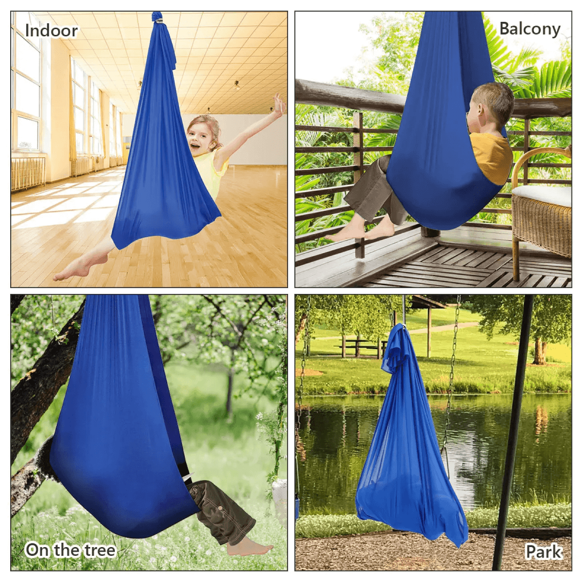 Flexible Fabric Hammock Swing for Kids and Adults – Indoor Outdoor Use - Babies Mall