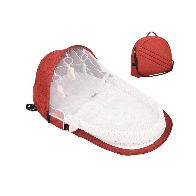 Foldable Baby Bed with Mosquito Net – Portable and Cozy - Babies Mall