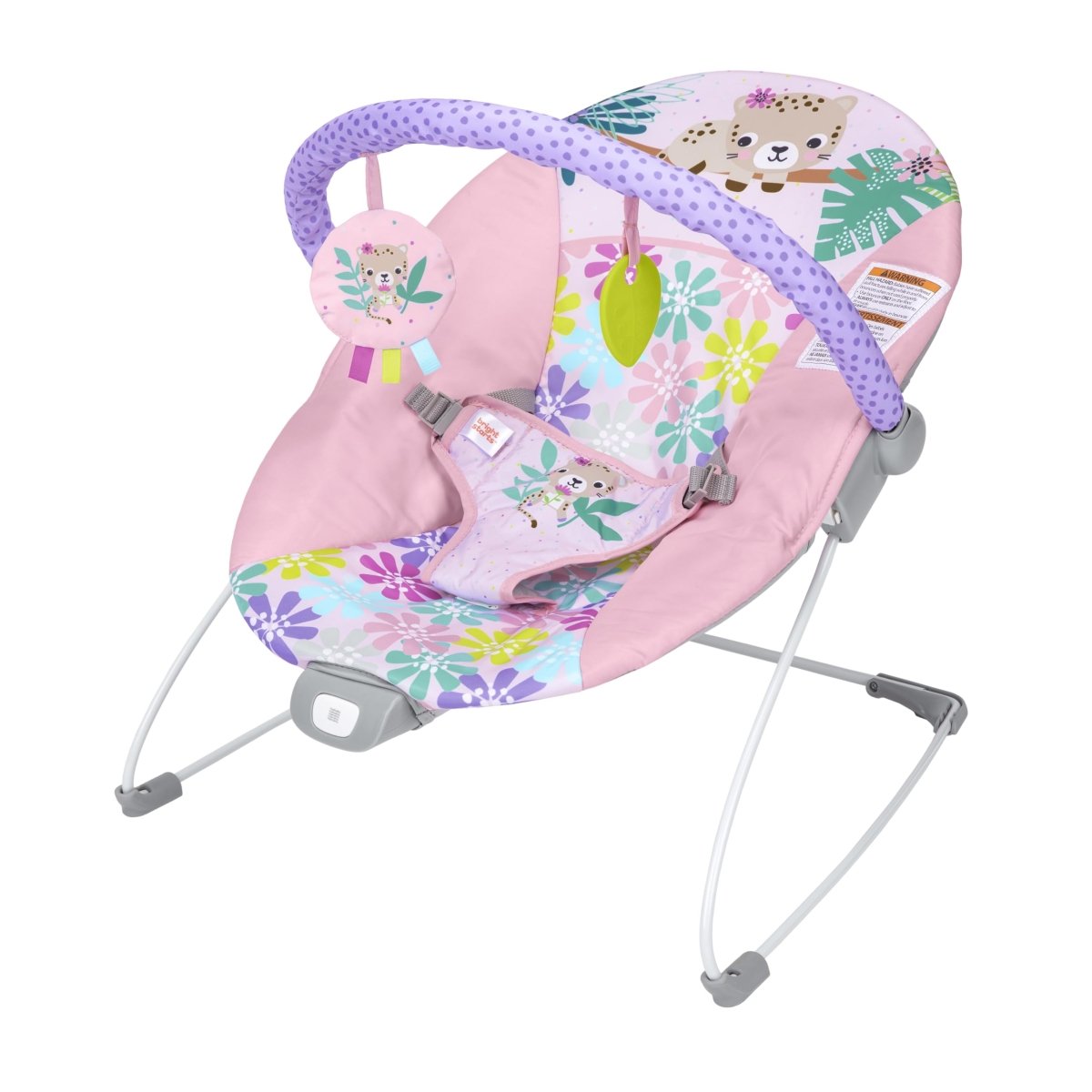 Foldable Baby Bouncer with Deep Supportive Seat, Vibration, and 2 Toys - Babies Mall