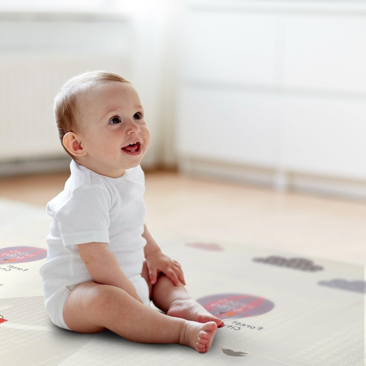 Foldable Reversible Mat for Play, Waterproof Picnic Mat Carry Bag - Babies Mall