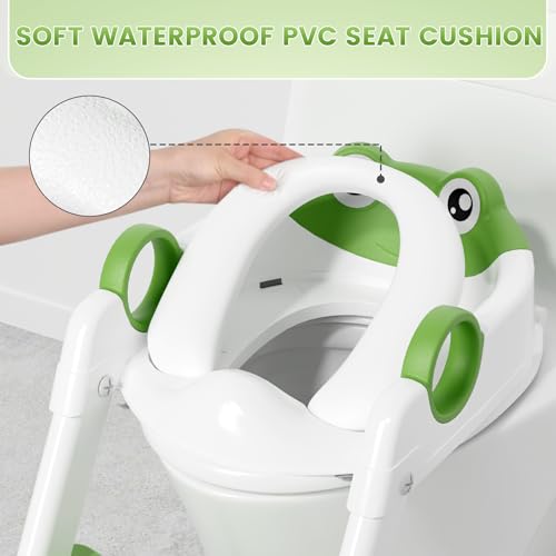 Frog Potty Training Seat With Step, Kids WC Adapter For Boys & Girls - Babies Mall