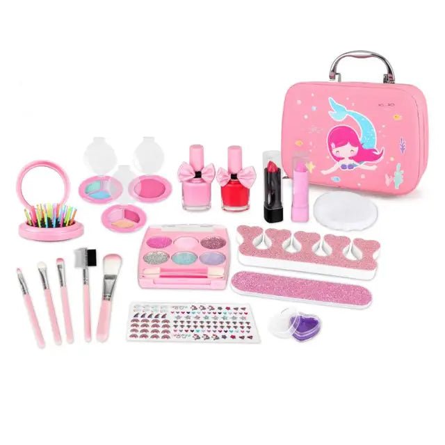 Girls Makeup Kit for Kids Complete Washable Princess Cosmetic Set - Babies Mall