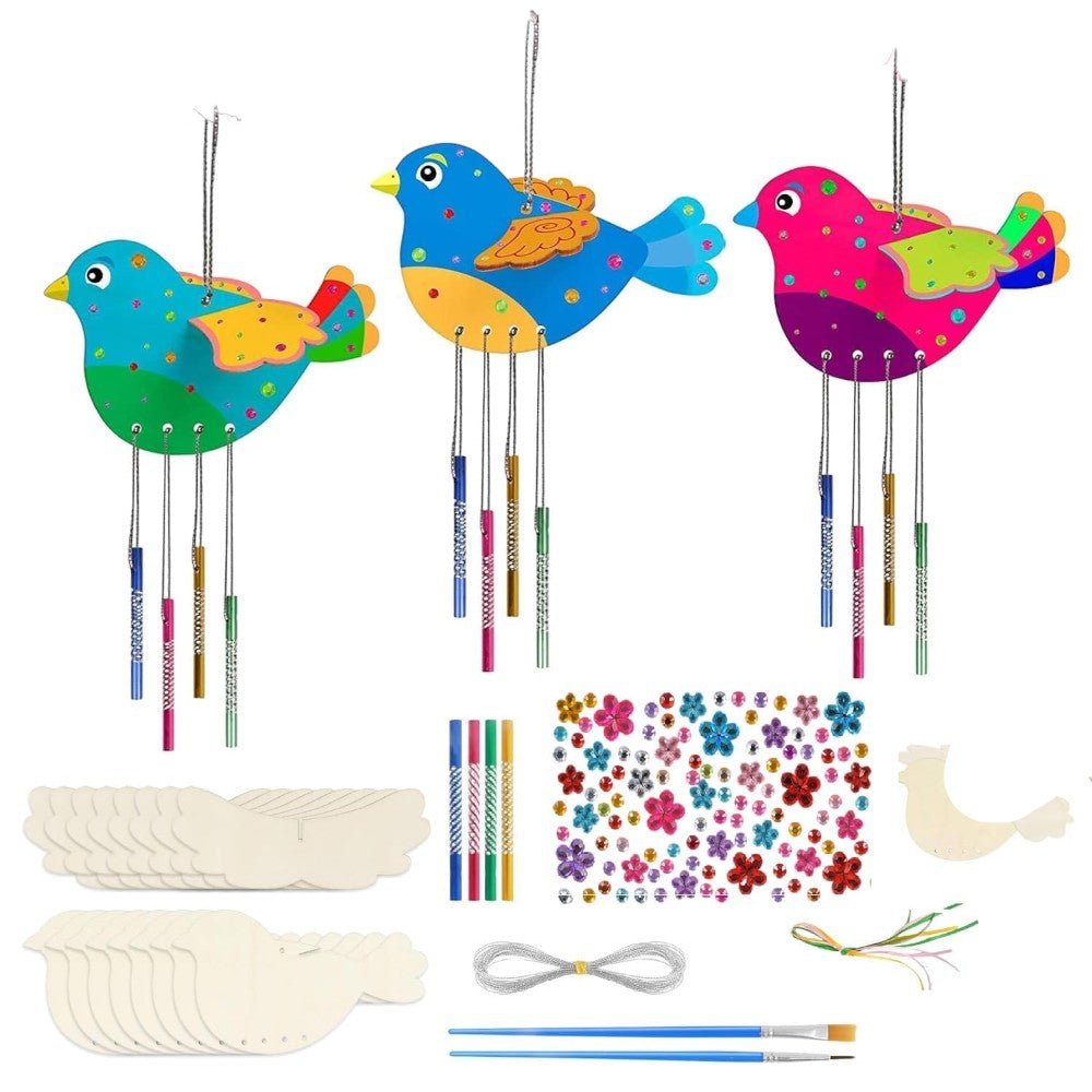 Halloween Wind Chime Craft Kit Monster, Bat, Birds & More DIY Fun - Babies Mall