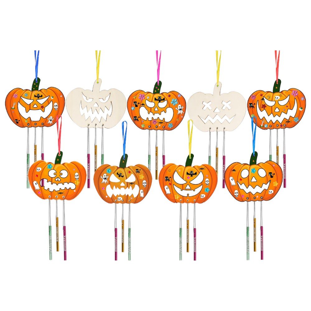 Halloween Wind Chime Craft Kit Monster, Bat, Birds & More DIY Fun - Babies Mall