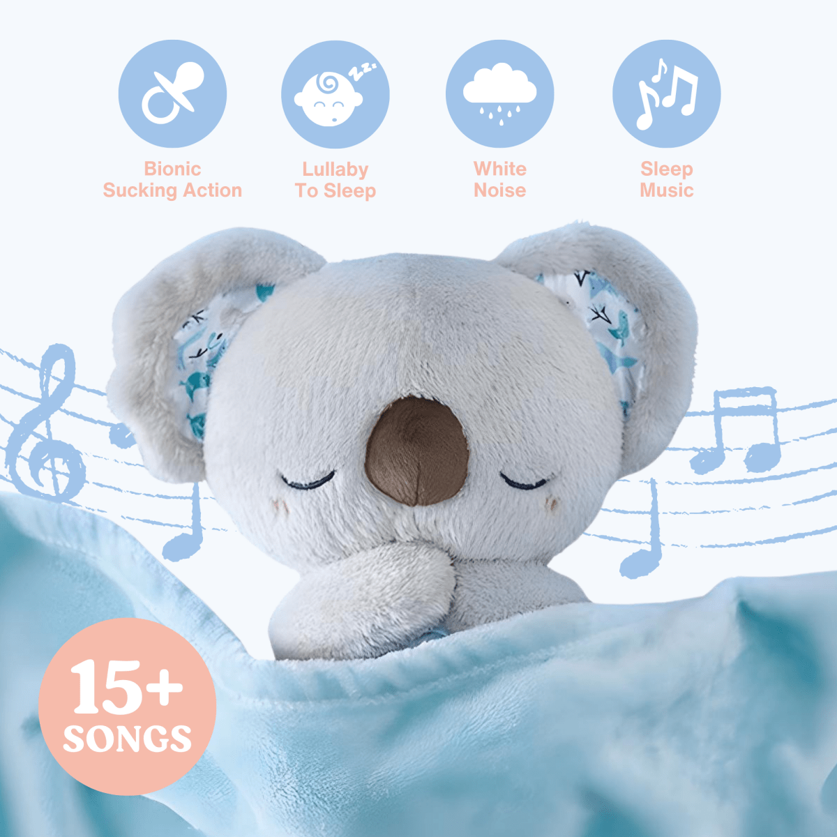 Heartbeat Koala with Breathing Motion, Sleep Companion Plush Babies - Babies Mall