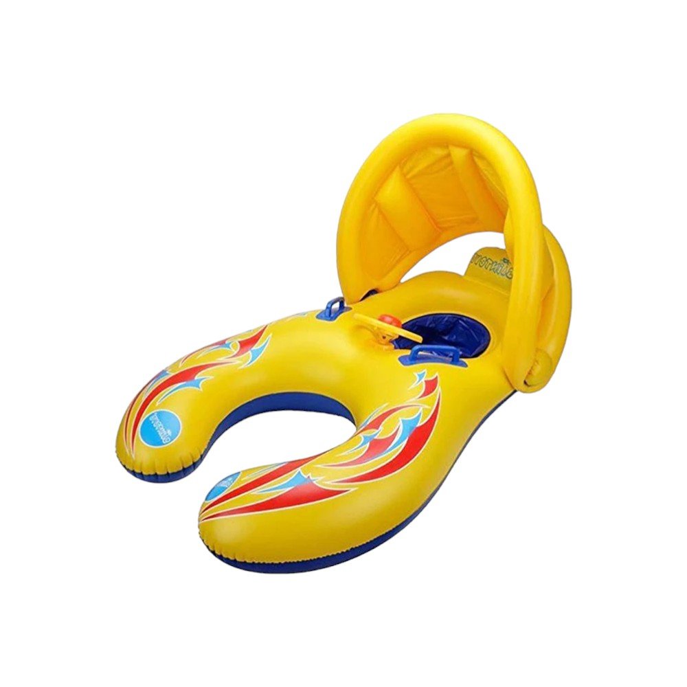 Inflatable Baby Pool Float with Sunshade 18 to 36 months - Babies Mall