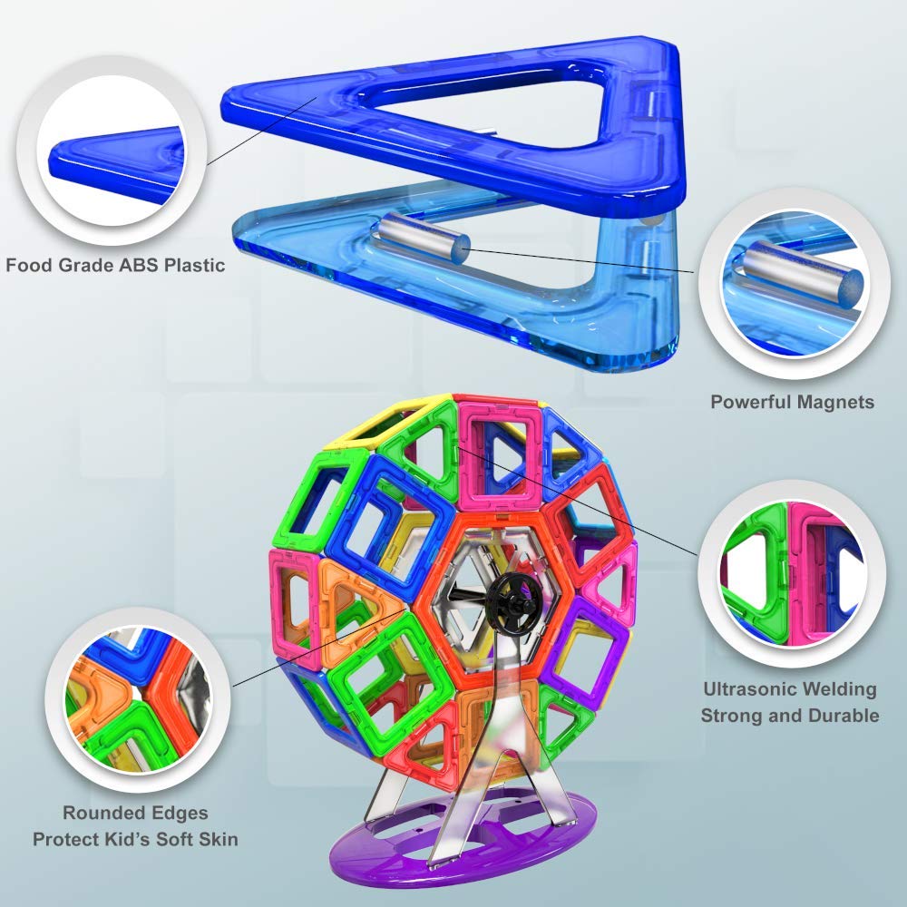 Intelligent Magnetic Building Blocks Set, Multicolor Construction Toy - Babies Mall