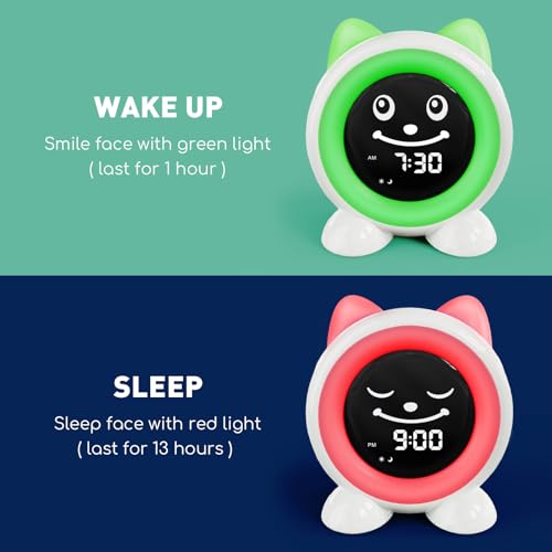Kids Alarm Clock with Sleep Trainer, Night Light, and Nap Timer - Babies Mall