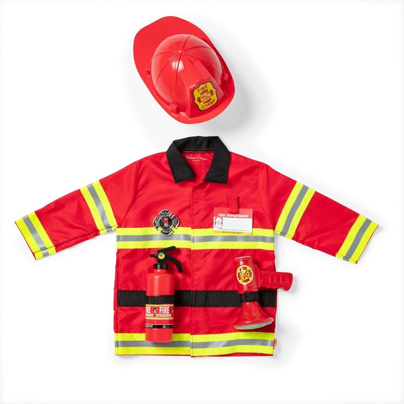Kids Fire Chief Role Play Set with Jacket, Helmet, Bullhorn, 3–6 Years - Babies Mall