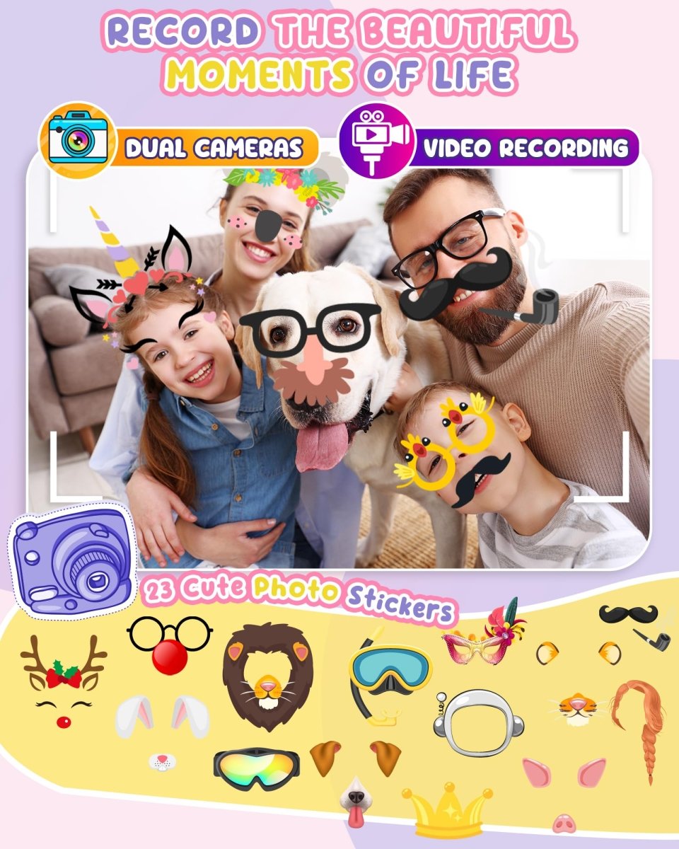 Kids Smart Phone Toy, Dual Camera & MP3 Player, Toddler Learning Games - Babies Mall