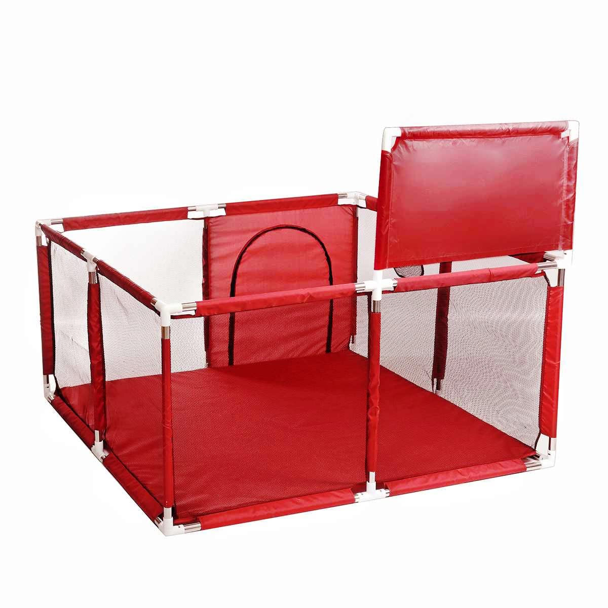 Large Baby Playpen 72x48in with Breathable Mesh and Barrier - Babies Mall